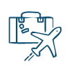 luggage and plane icon