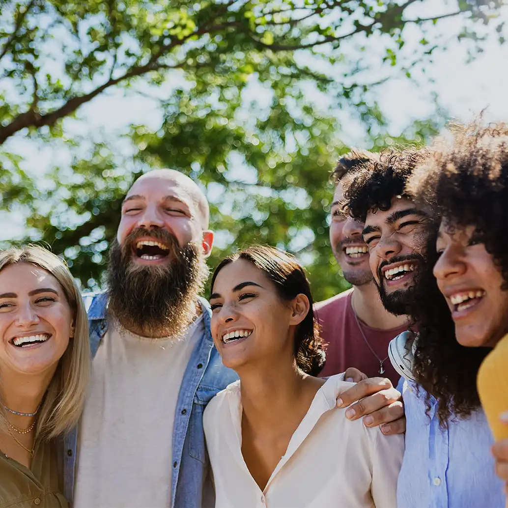 Group of smiling people