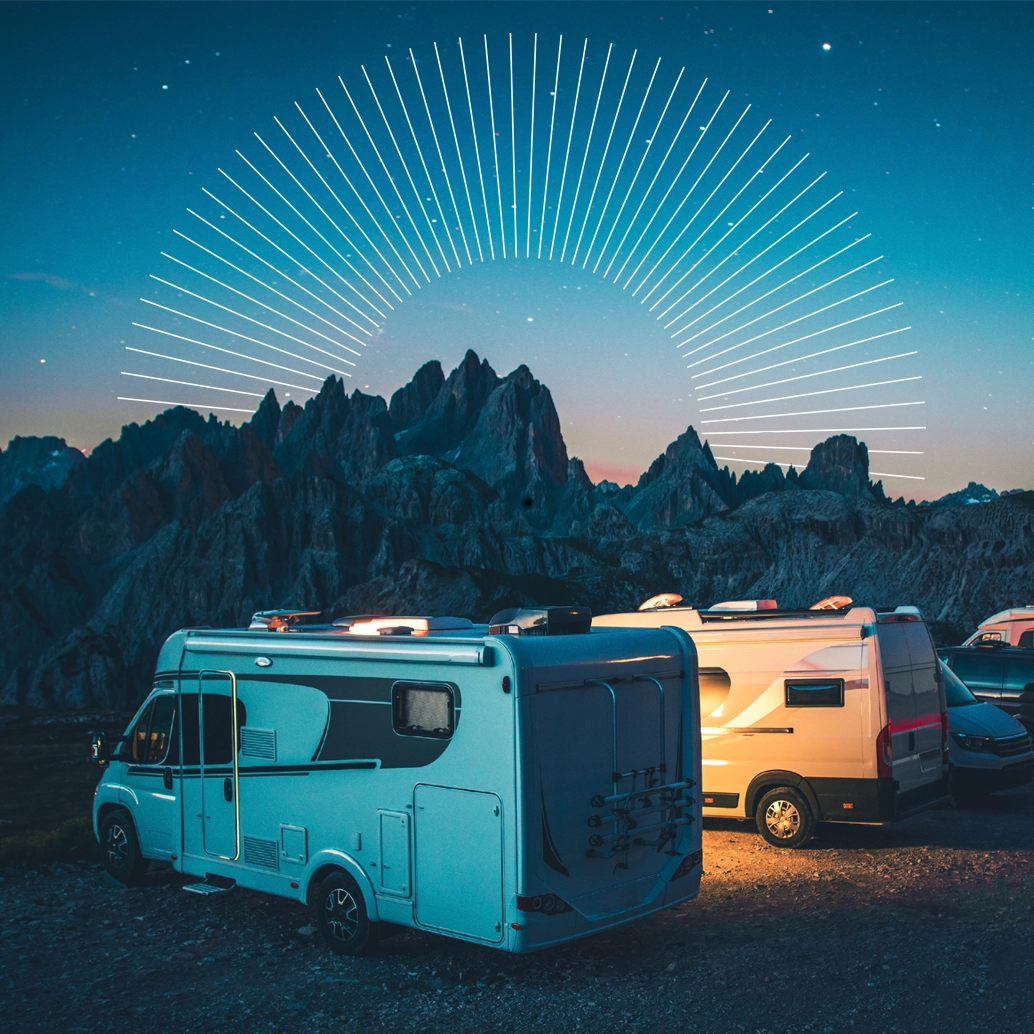 RV's at Night