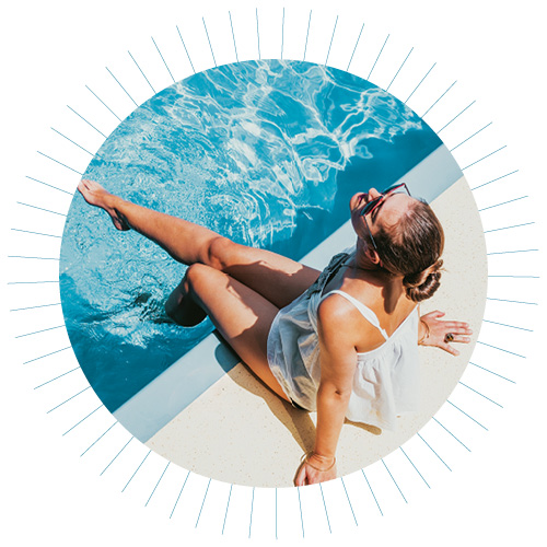 Women by Pool